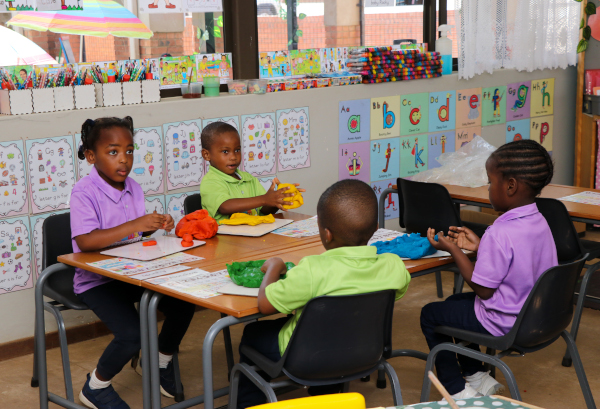 Children learning at La Petite ECD Centre